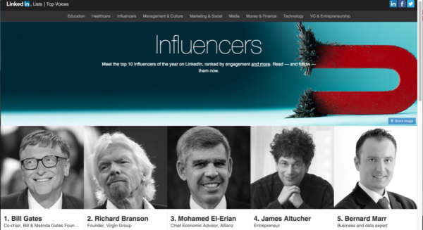 top 10 influencers example