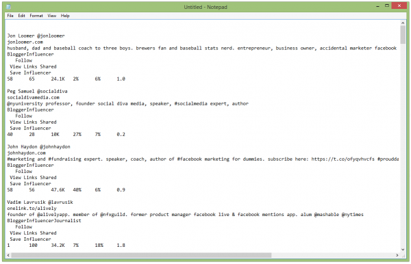 Influencer-info-notepad