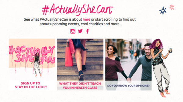 actually she can