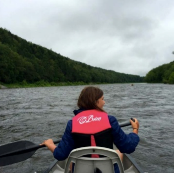 Paddling through the state forest, we spotted four bald eagles and one with a bad comb-over.