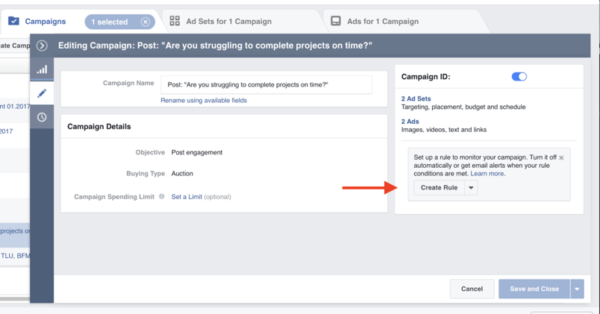 facebook-automated-rule