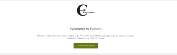 Panera Wireless Login