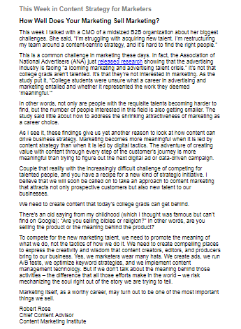 how-well-does-your-marketing-sell-marketing-content-strategy-newsletter