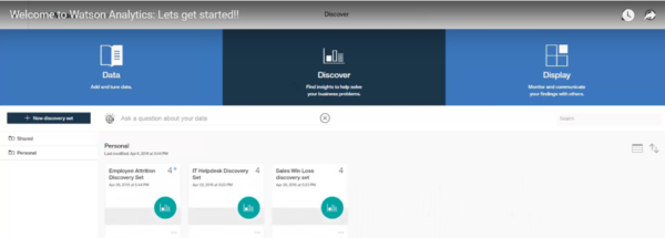 Watson analytics login screen