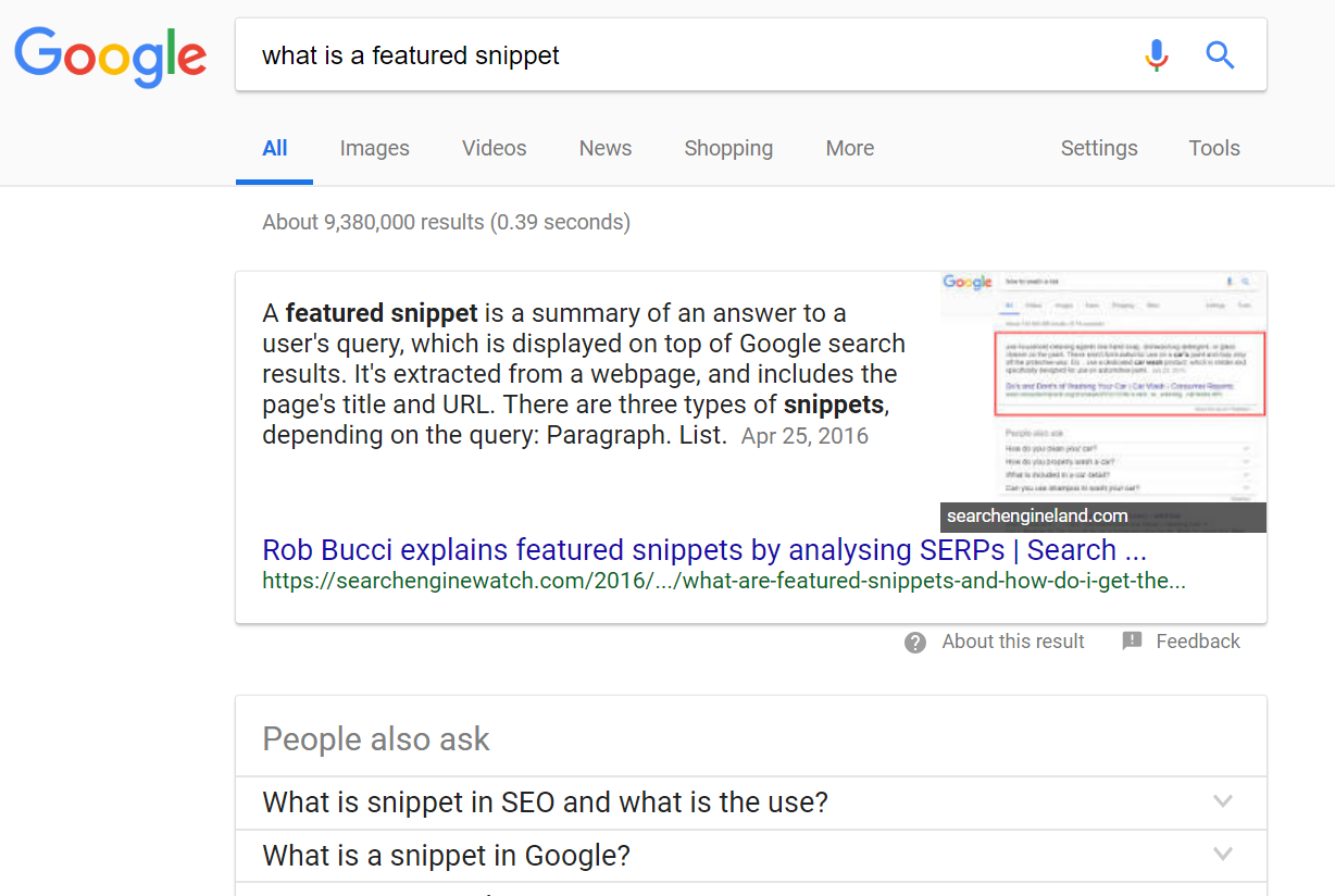 Featured Snippet