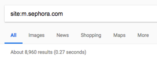 google-sephora-m-dot-indexing