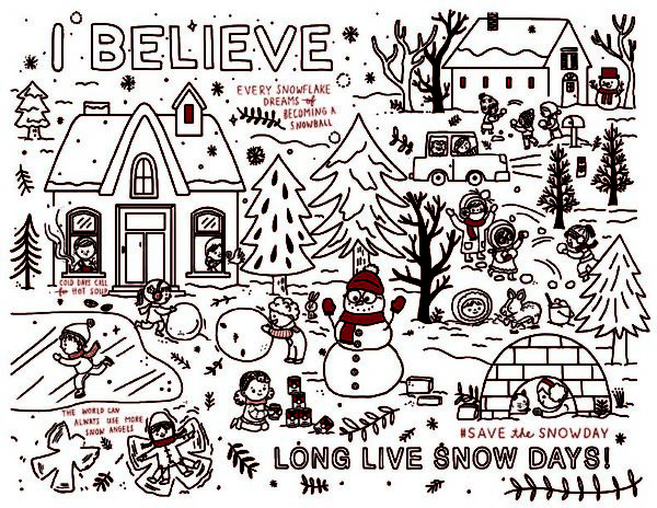 An image of Campbell Soup’s Long Live Snow Days! downloadable printable for kids.