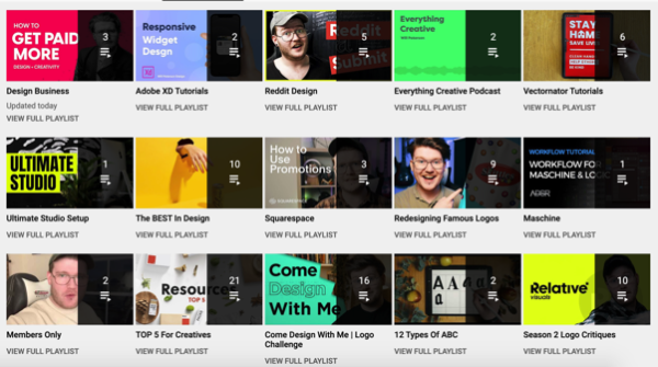 An image showing Will Paterson’s YouTube playlist.
