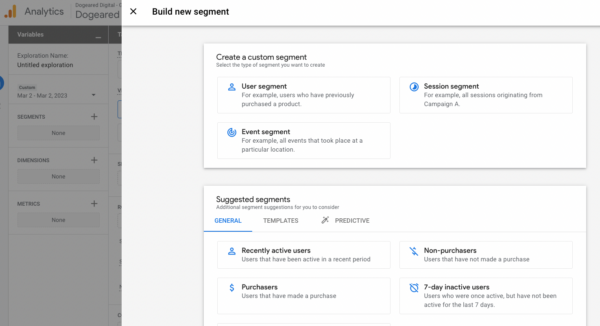 You can build segments in GA4 to analyze subsets of your content performance data.