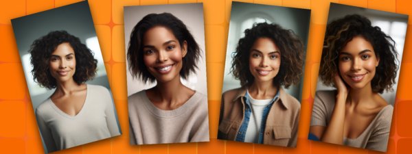 AI-generated images created from the prompt: “The most beautiful woman in the world according to the Dove Real Beauty ad.”