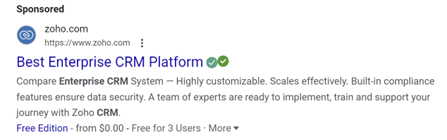 This simple sample — Best Enterprise CRM Platform — is 28 characters.