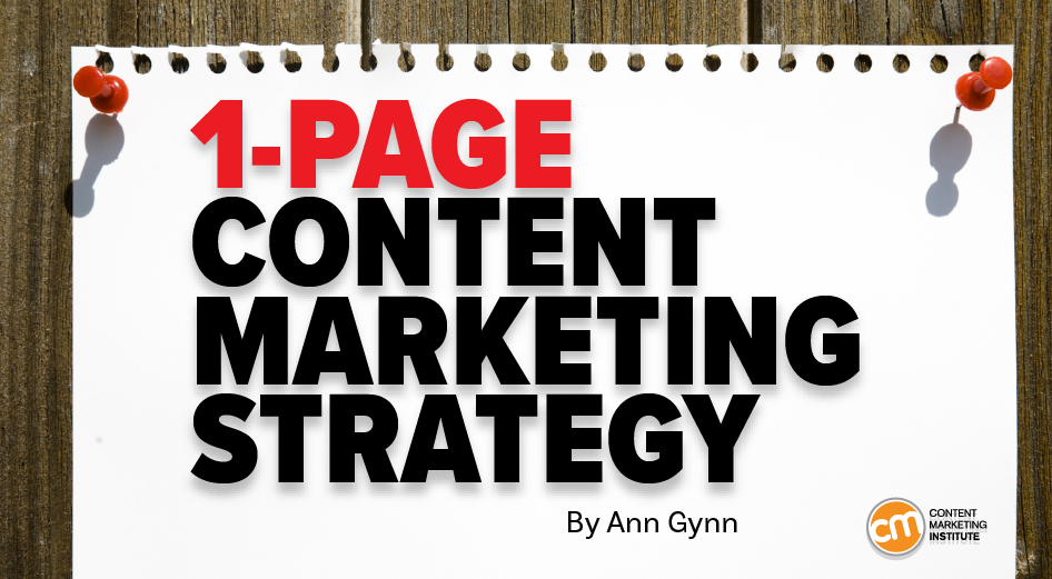1-Page Content Marketing Strategy